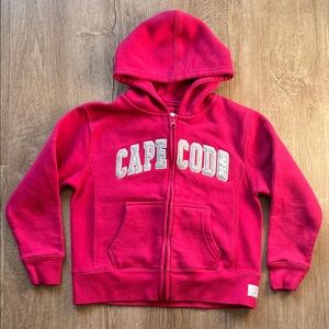 Cuffy’s Kids Cape Cod Pink Full Zip Hoodie with Pockets Size 5-6